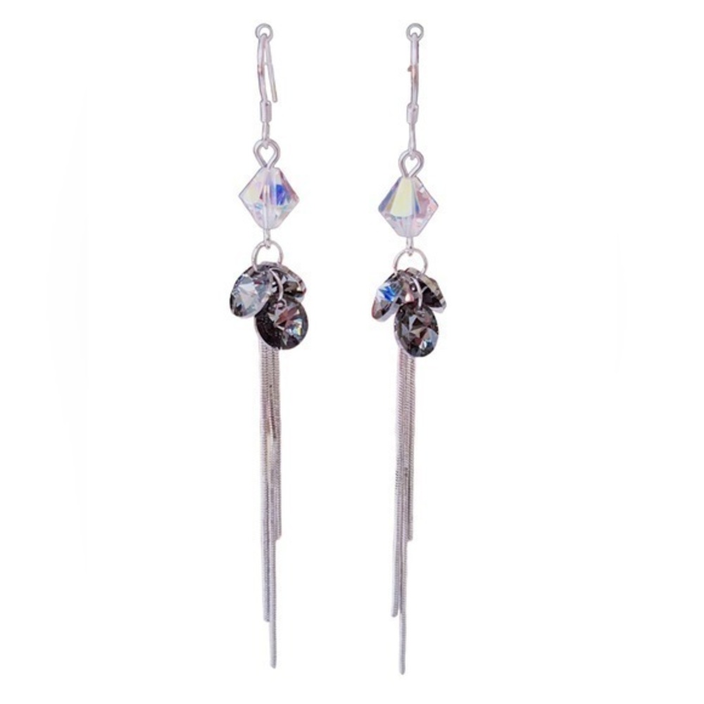 - Swarovski Crystal and silver leaf in brass with gold finished